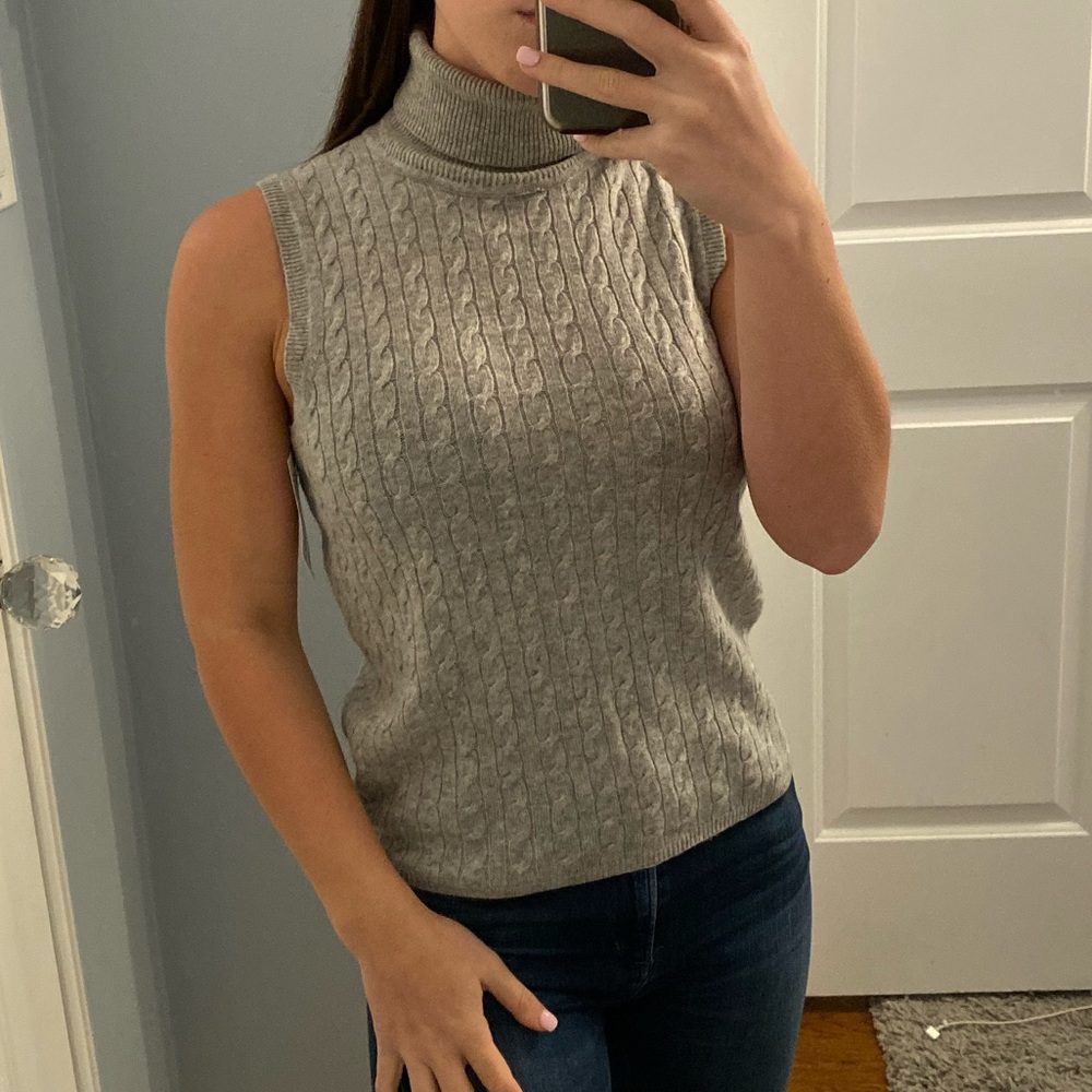 Wendy B. Cashmere Knit Sleeveless Sweater